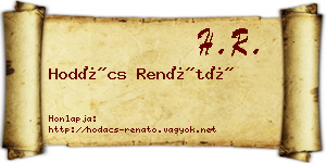 Hodács Renátó névjegykártya