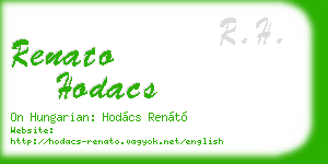 renato hodacs business card