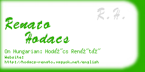 renato hodacs business card